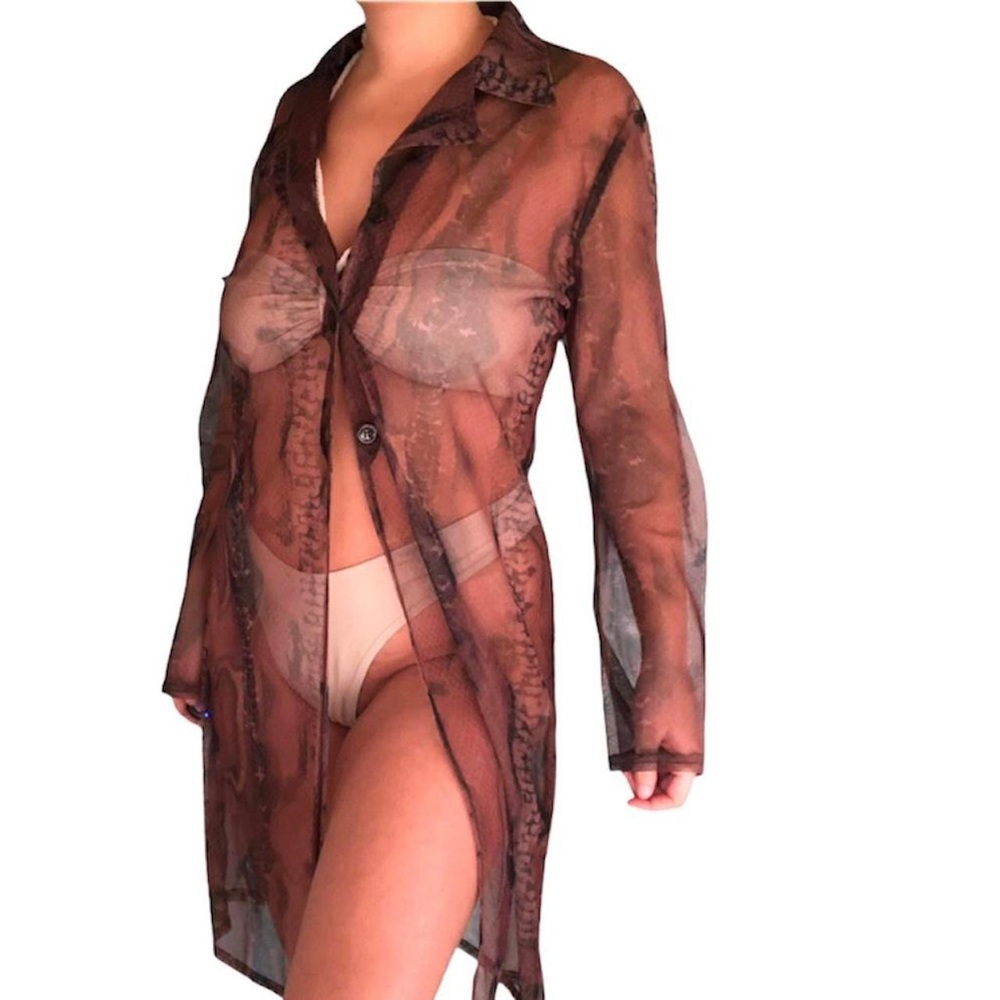 Vintage 90s sheet animal print button up shirt, Lisa Jo brand